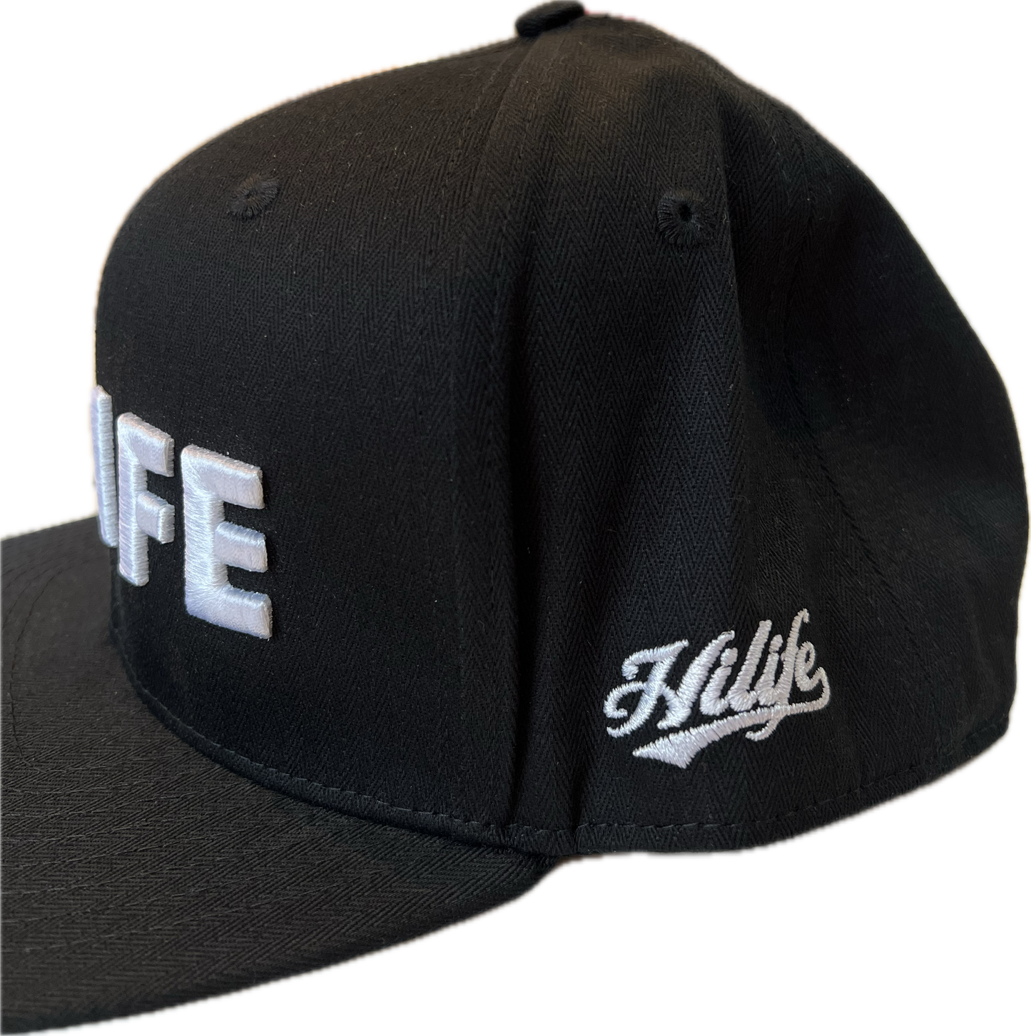 HILIFE 3D logo Snapback hats Solid Black (hilife)