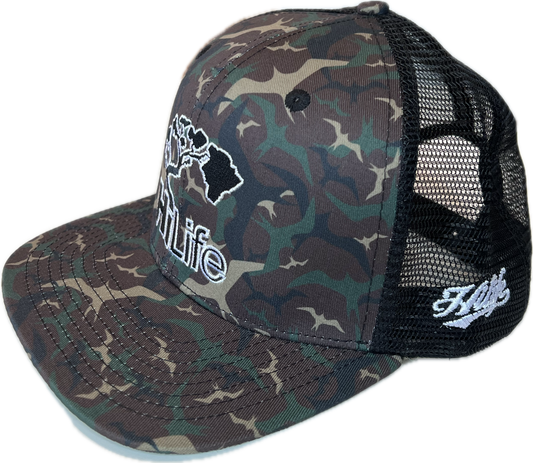 BASIC LOGO Snapback hats Mesh Camo (hilife)