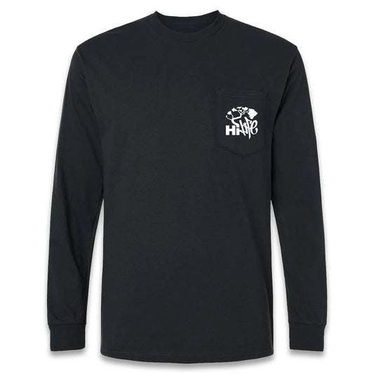 Unisex Long Sleeve Pocket Tee Graffiti