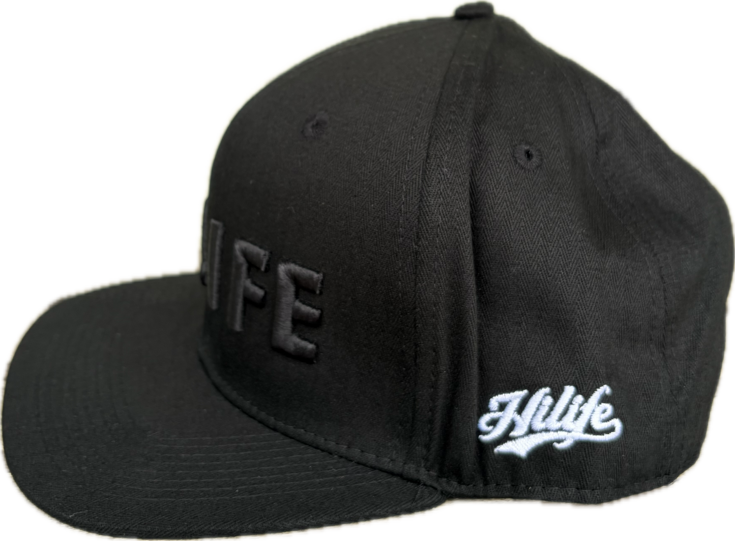 HILIFE 3D logo Snapback hats Black on Black(hilife)