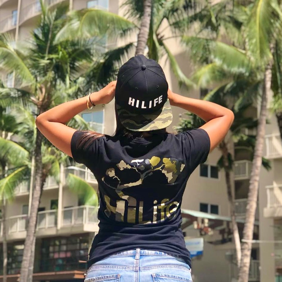 HILIFE logo Snapback hats Black/Camo