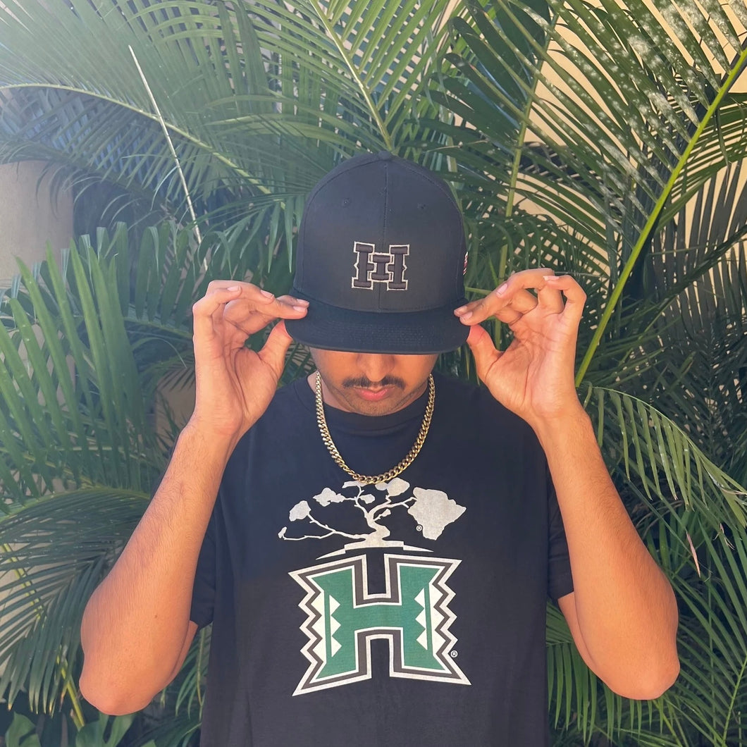 HI logo Snapback hats Black