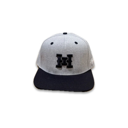 HI logo Snapback hats Heather/Black