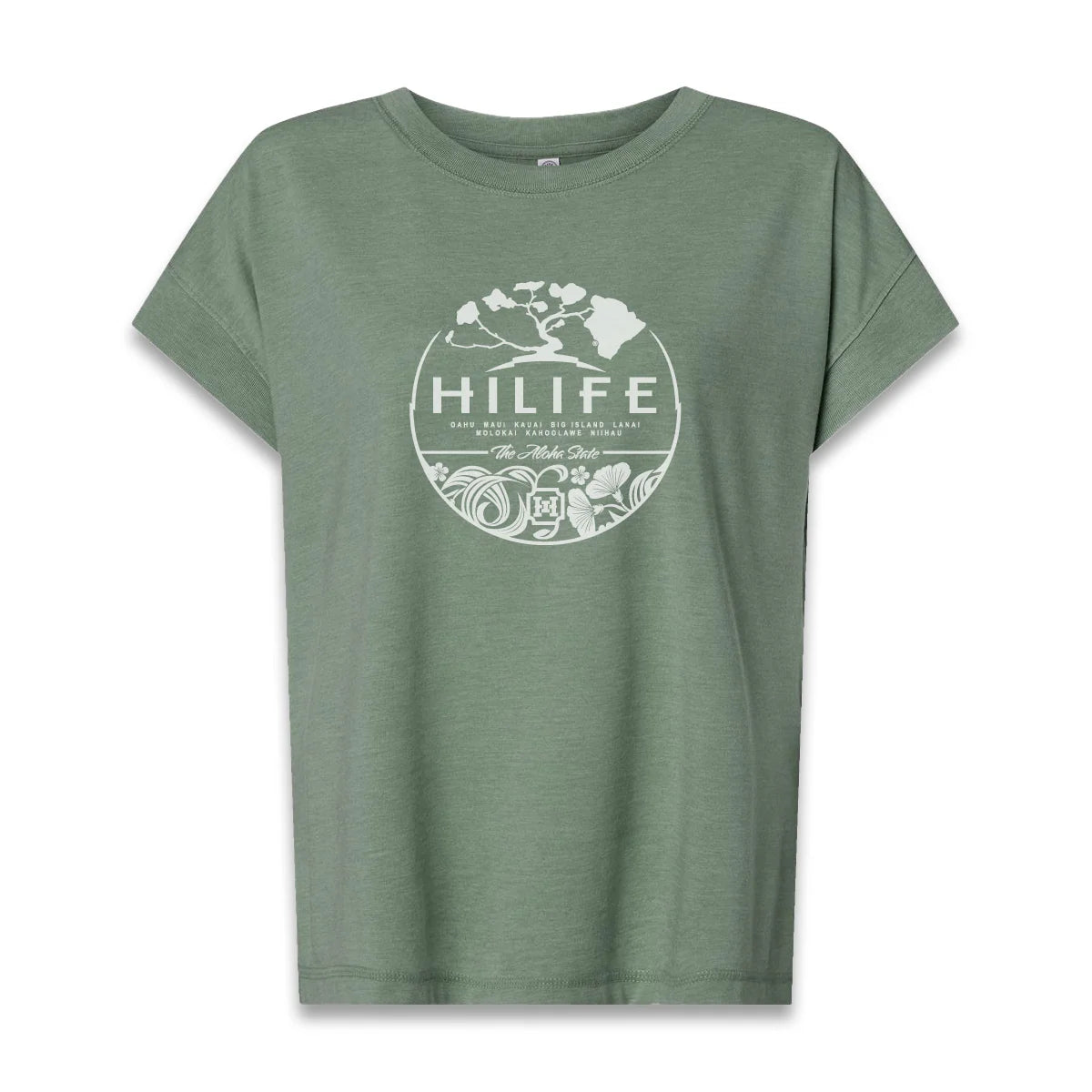 Women's Relaxed Vintage Wash Tee Aloha Circle 50/50