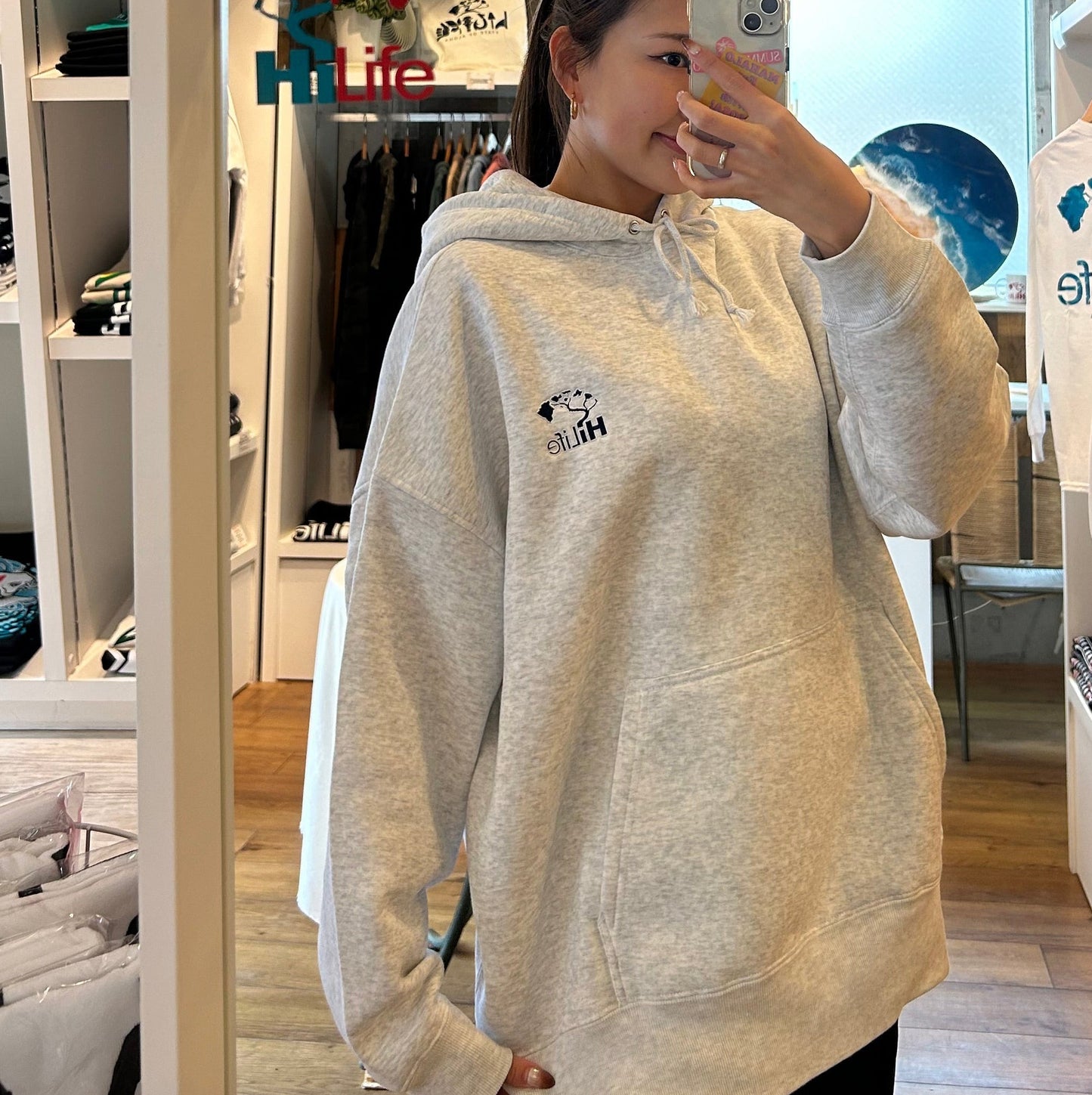 Basic Logo Oversized Pullover Hoodie