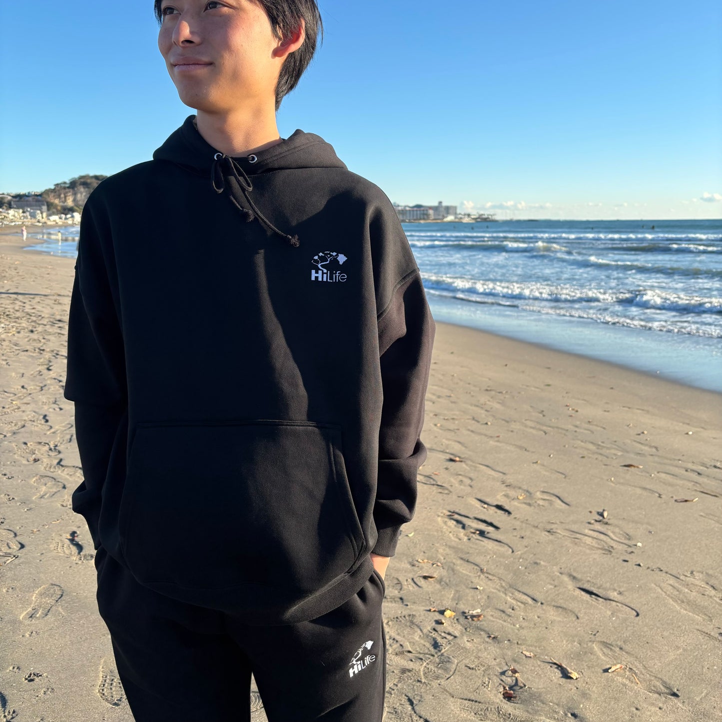 Basic Logo Oversized Pullover Hoodie