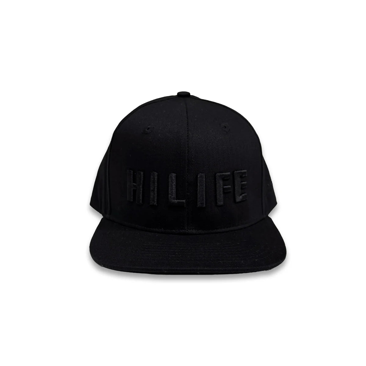 HILIFE 3D logo Snapback hats Black on Black(hilife)