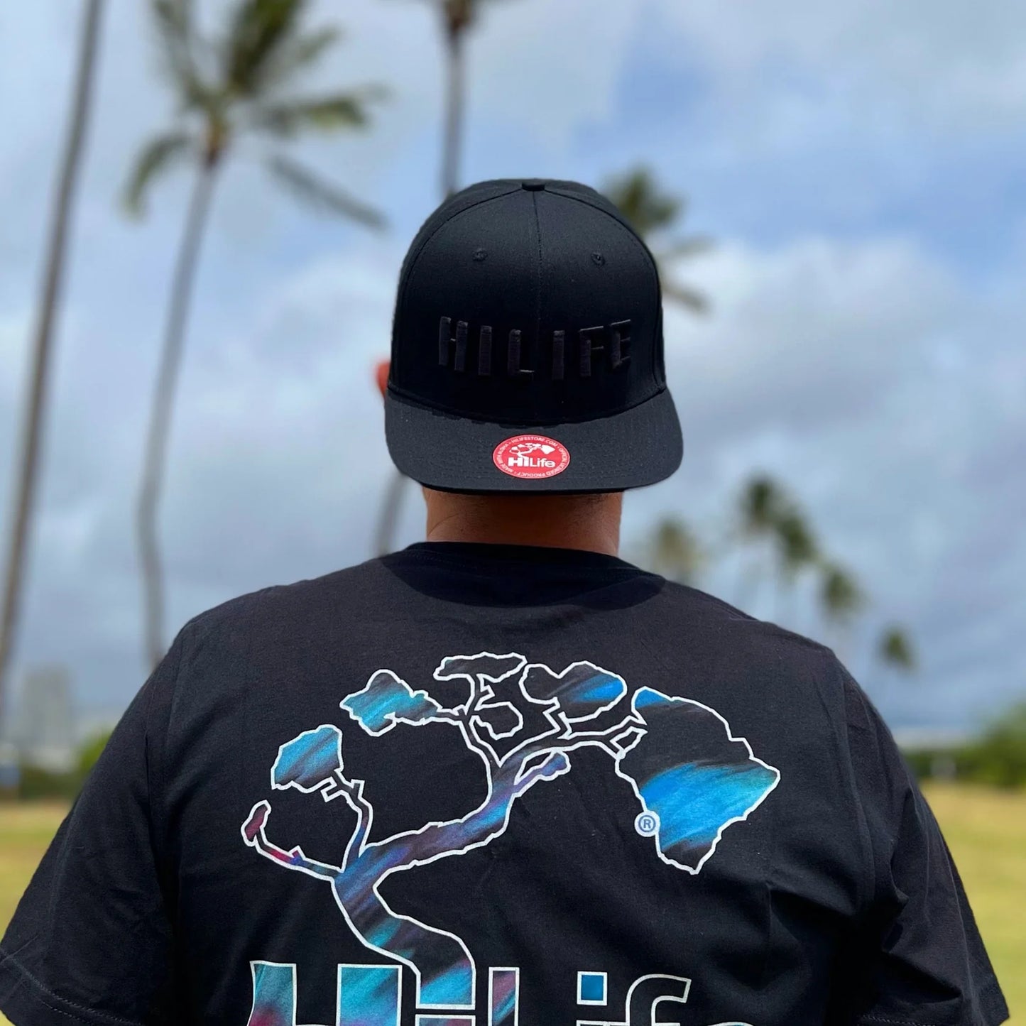 HILIFE 3D logo Snapback hats Black on Black(hilife)