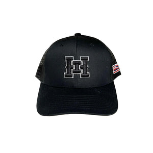 HI 3D Snapback hats Black Mesh curved bill