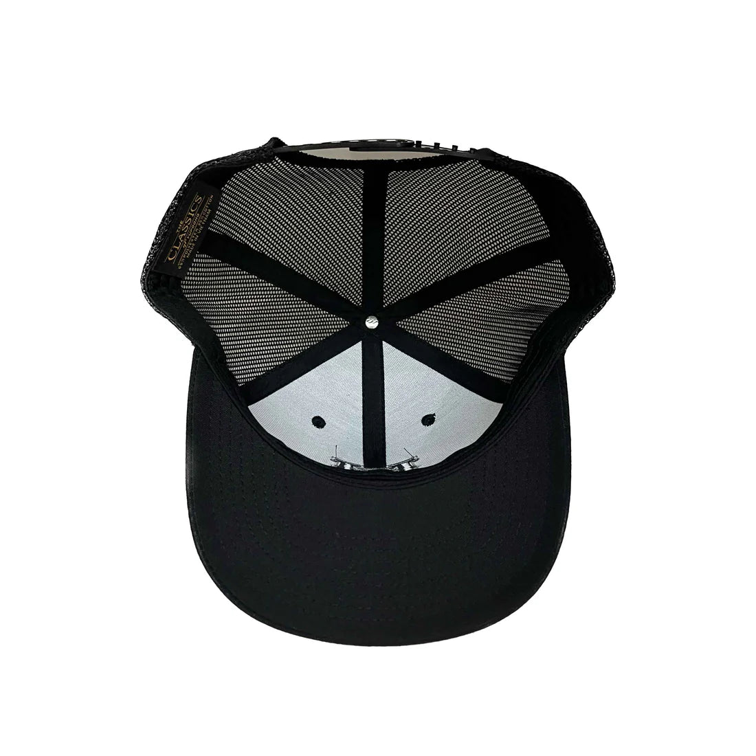 BASIC LOGO Snapback hats Black Mesh Curved Bill (hilife)