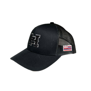 HI 3D Snapback hats Black Mesh curved bill