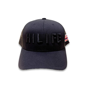 HILIFE 3D Snapback hats Black Mesh curved bill