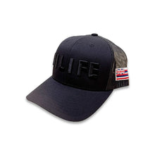 画像をギャラリービューアに読み込む, HILIFE 3D Snapback hats Black Mesh curved bill