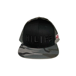 HILIFE logo Snapback hats Black Gray Camo