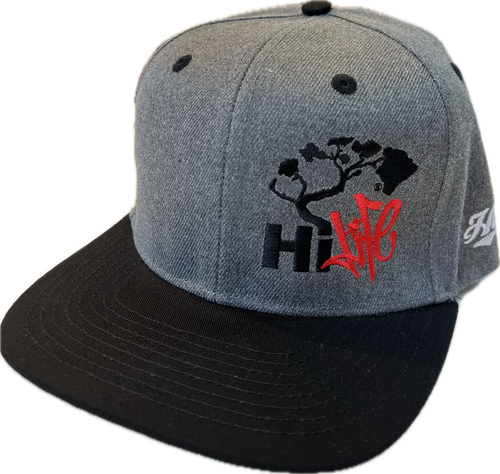 Hapa Snapback hats Dark Heather/Black Bill (hilife)