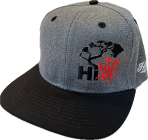 Hapa Snapback hats Dark Heather/Black Bill (hilife)