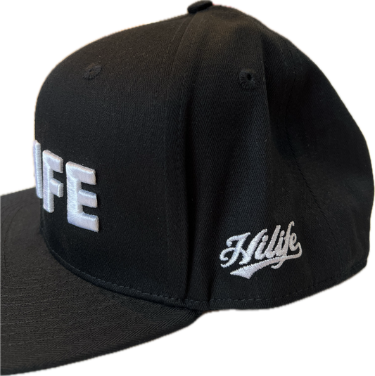 HILIFE 3D logo Snapback hats Solid Black (hilife)