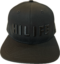 画像をギャラリービューアに読み込む, HILIFE 3D logo Snapback hats Solid Black/Black (hilife)