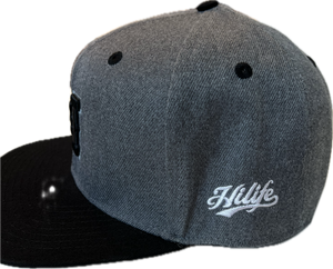 HI 3D logo Snapback hats Dark Heather / Black Bill (hilife)