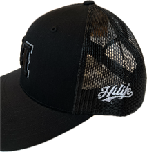 画像をギャラリービューアに読み込む, HI 3D logo Snapback hats Black Mesh Curved Bill (hilife)