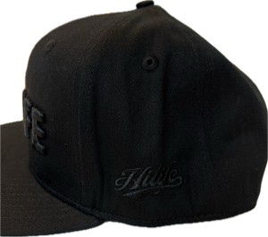 HILIFE 3D logo Snapback hats Solid Black/Black (hilife)