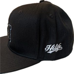 HI 3D logo Snapback hats Black (hilife)