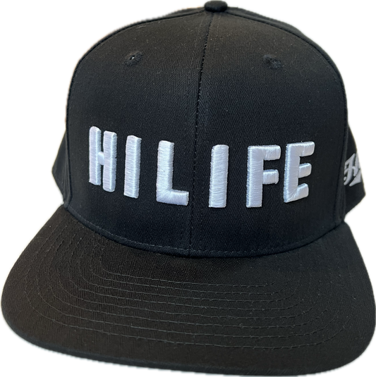 HILIFE 3D logo Snapback hats Solid Black (hilife)