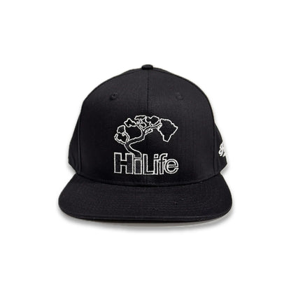 BASIC LOGO Snapback hats Black/White (hilife)