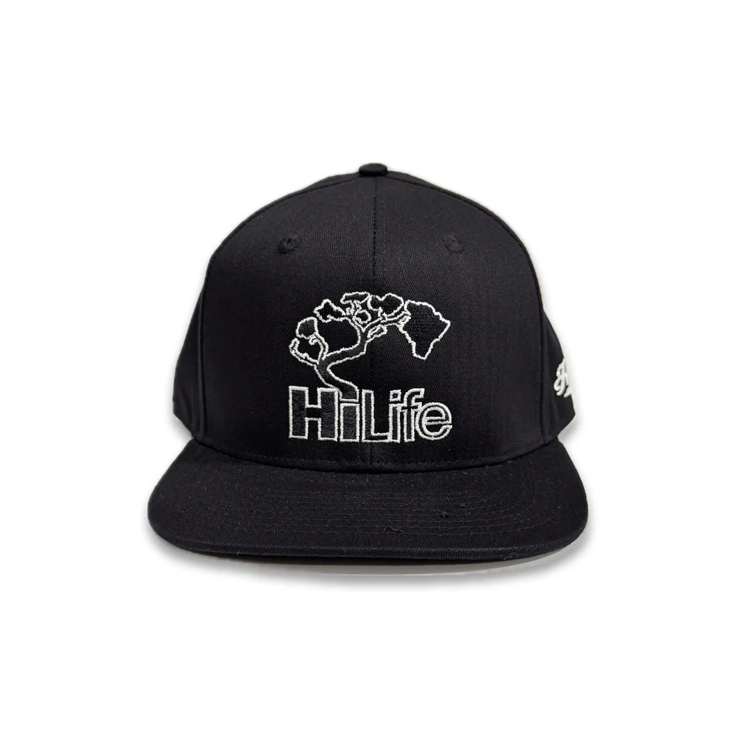 BASIC LOGO Snapback hats Black/White (hilife)