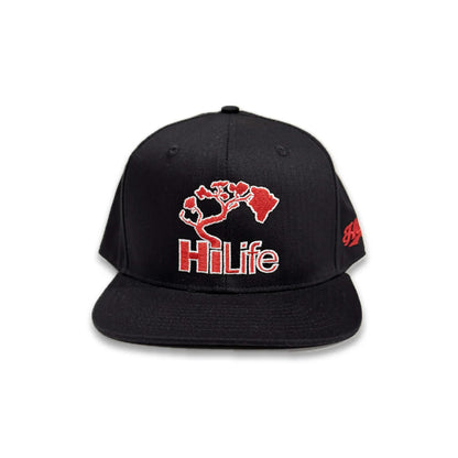 BASIC LOGO Snapback hats Black/Red(hilife)