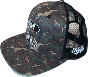 BASIC LOGO Snapback hats Mesh Camo (hilife)