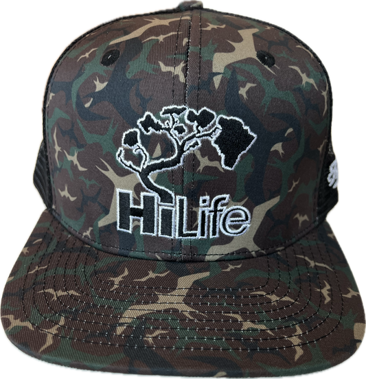 BASIC LOGO Snapback hats Mesh Camo (hilife)