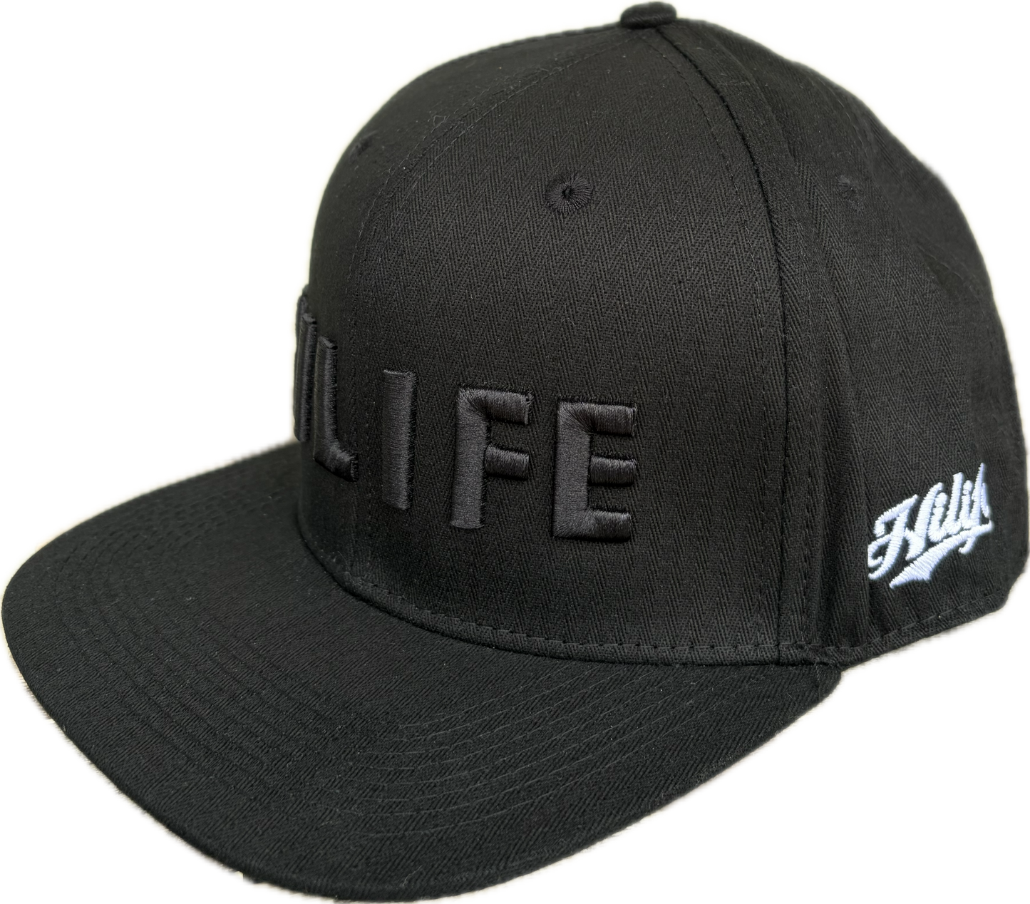 HILIFE 3D logo Snapback hats Black on Black(hilife)