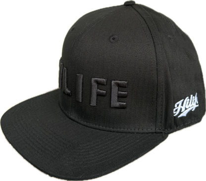 HILIFE 3D logo Snapback hats Black on Black(hilife)