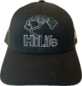 BASIC LOGO Snapback hats Black Mesh Curved Bill (hilife)