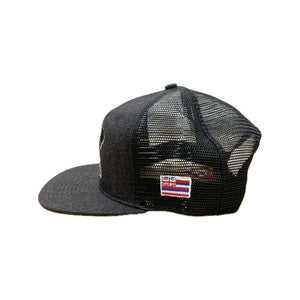 BASIC LOGO Snapback hats Black Denim Mesh