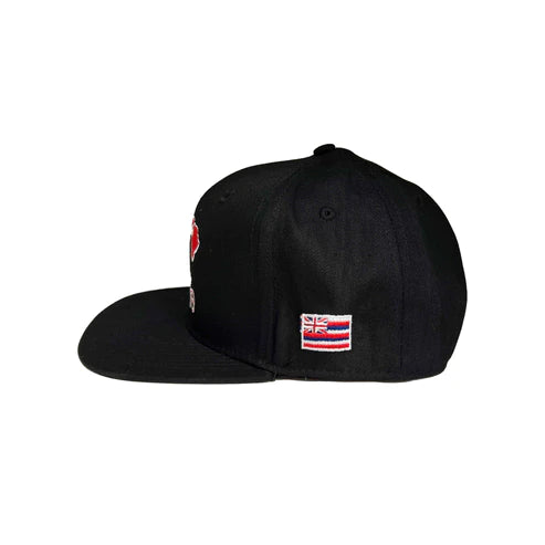 BASIC LOGO Snapback hats Red/White 2