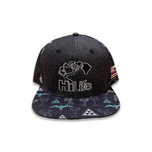 画像をギャラリービューアに読み込む, BASIC LOGO SnapBack  hats 2Tone Black Denim