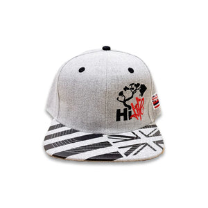 Hapa Snapback hats Heather Hawaiian Flag bill