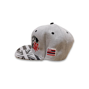 Hapa Snapback hats Heather Hawaiian Flag bill