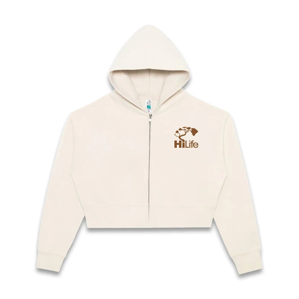 Women's Relaxed Cropped Full-Zip Hoodie Quilt