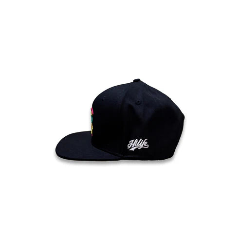 3D Warrior Tri-color Snapback hats Black (hilife)