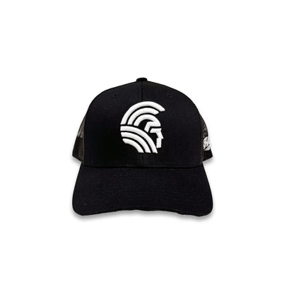 3D Warrior Snapback Black Mesh Curved Bill (hilife)