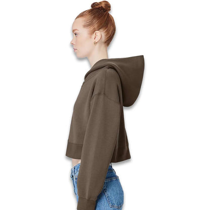 Women's Relaxed Cropped Full-Zip Hoodie Quilt