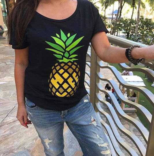 HiLife ハワイアン Tシャツ ドルマン レディース ブラック 黒