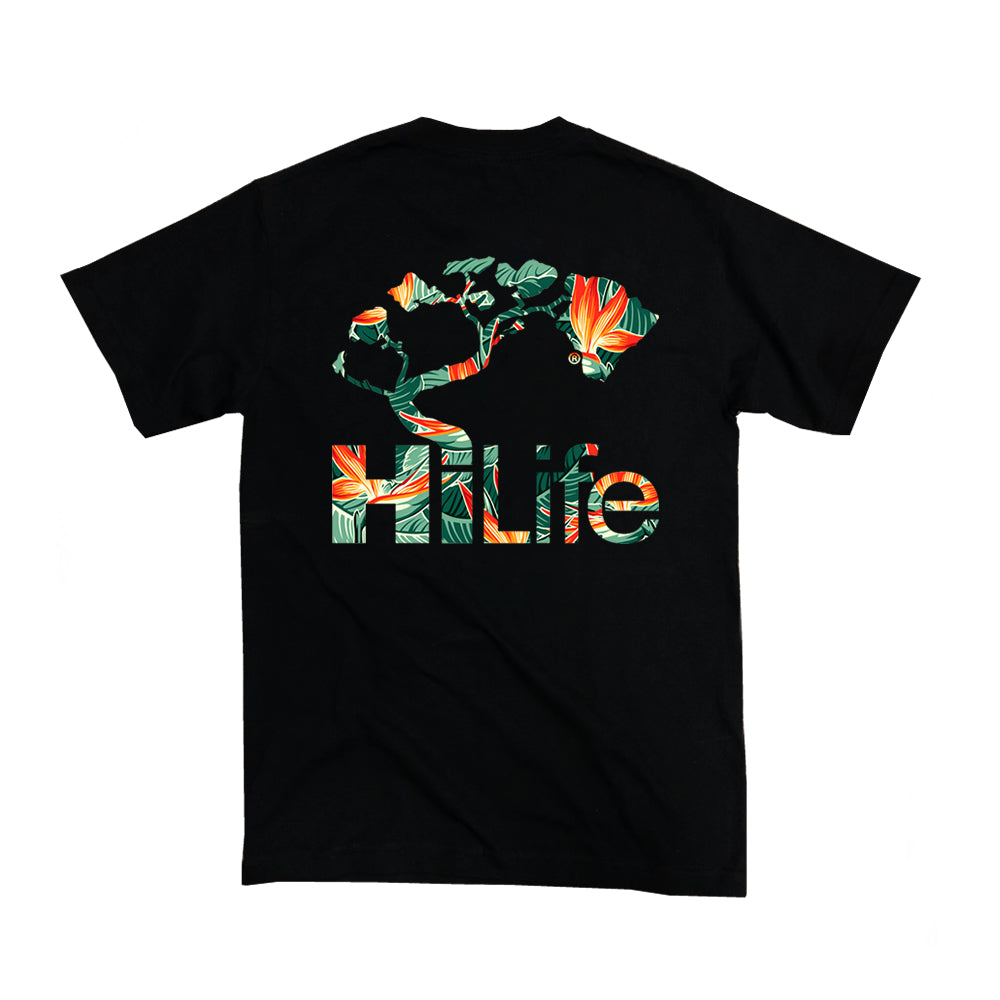 HiLife ハワイアン Tシャツ メンズ ブラック 黒