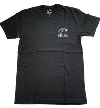 画像をギャラリービューアに読み込む, HiLife ロゴ ビーティン ベーシック ハワイアン ソフトコットン Tシャツ メンズ ブラック 黒