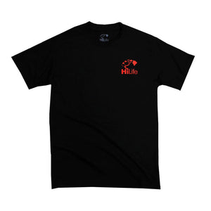 HiLife ハワイアン ベーシックホットラヴァTシャツ メンズ ブラック黒