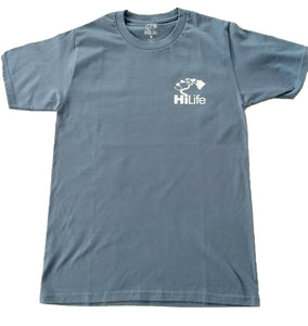HiLife ベーシック ロゴ ハワイアン Tシャツ メンズ  ブルー 青