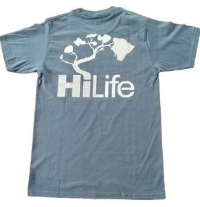 HiLife ベーシック ロゴ ハワイアン Tシャツ メンズ ブルー 青